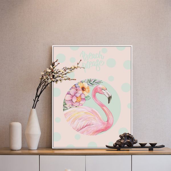 

modern beautiful flamingo unicorn animal poster a4 art picture modern living room home decoration canvas no frame