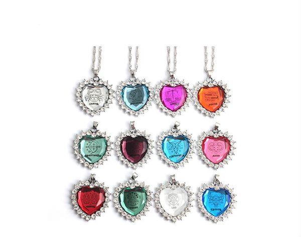 

constellation necklace lucy birthday heart choker necklace bijoux femme crystal necklace, Silver