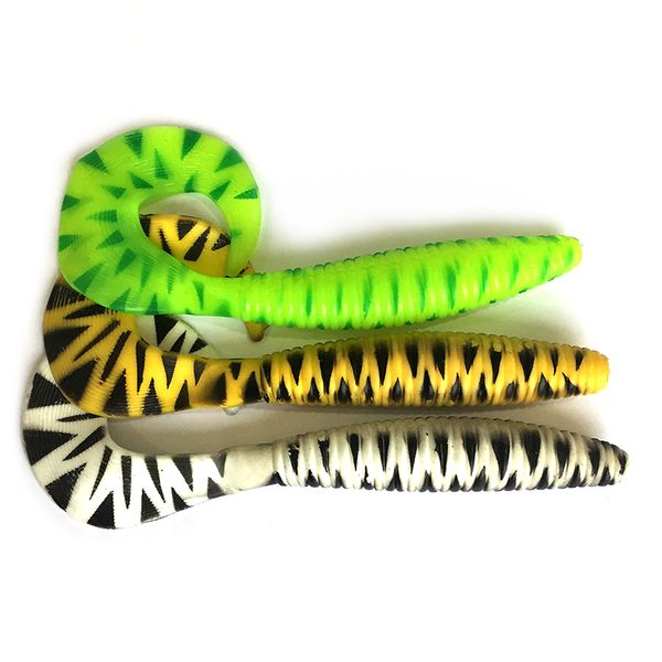 

Free Shipping 15.5cm Huge Twister Grub Fishing Lure Soft Bait wisted Tail Soft Worm Curly Tail Fishing Tackle