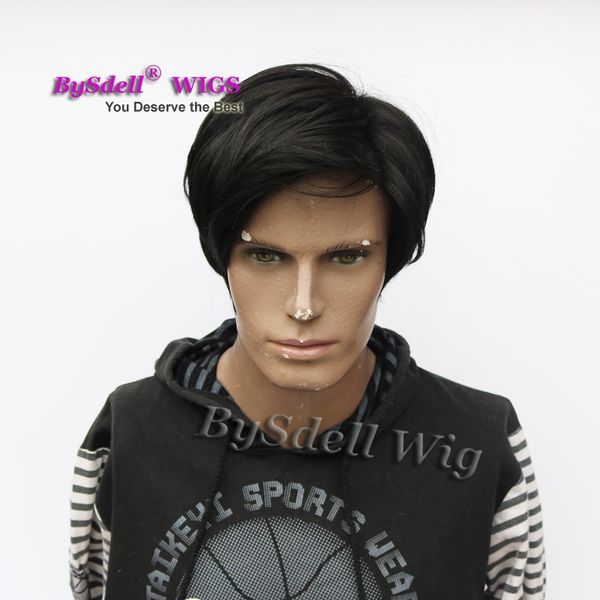 New Arrival Fairy Men Short Black Wig Premium Natural Synthetic