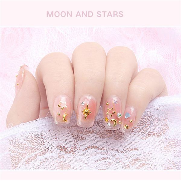 

metal alloy ocean nail ornament art studs gold charms summer sea rivets shell starfish 3d hollow star punk animal sparkly 2018, Silver;gold