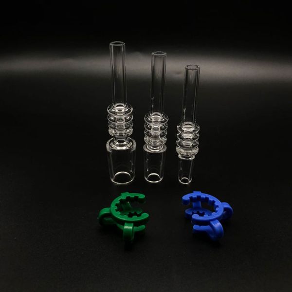 Quarzspitze für Mini-Nektarsammler-Kits, Gelenk 10 mm, 14 mm, 18 mm, mit kostenlosen Kunststoff-Keck-Clips, Quarz-Banger-Nagel, Quarzspitzen