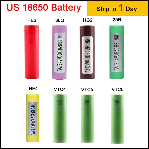 

высокое качество 18650 аккумулятор hg2 he2 he4 2500mah аккумуляторная литиевая батарея для клеток lg fit ecigs испаритель vape box мод ec002
