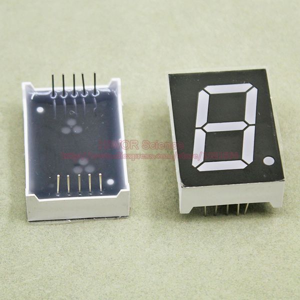 

10pcs/lot) 10 pins 10011ar 1 inch 1 bit digit 7 segment red led display share common cathode digital display