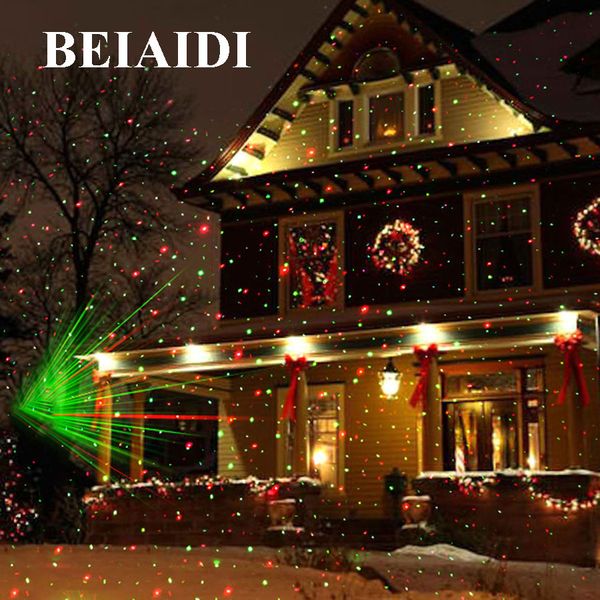 

wholesale- beiaidi christmas outdoor laser projector star spotlight garden landscape light dj disco stage lamps r&g garden lawn light