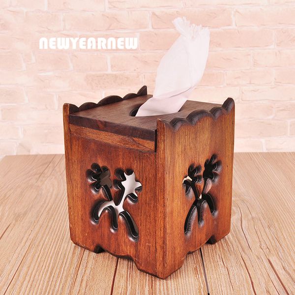 

newyearnew retro tissue box case southeast asia tissue box wood holder home furnishing decoration storage gifts ing