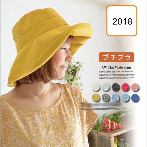 

women foldable fisherman bucket hat solid color sun cap ladies summer cotton hat wide brim fun travel 12 colors 2018, Blue;gray