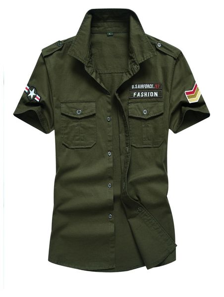 M-6XL Camisa Cargo Masculina de Tamanho Grande Roupa Masculina com Bolsos Camisa Feminina Descolada Estilo dos EUA