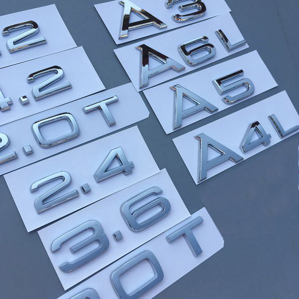 

Для Audi A3 A4 A4L A5 A6L A7 A8L Q3 Q5 Q7 Хвост багажника Эмблема стикер
