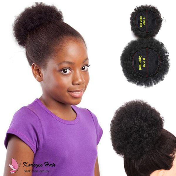 Afro Curl Drawstring Ponytail Puff Synthetic Chignon Plastic Combs