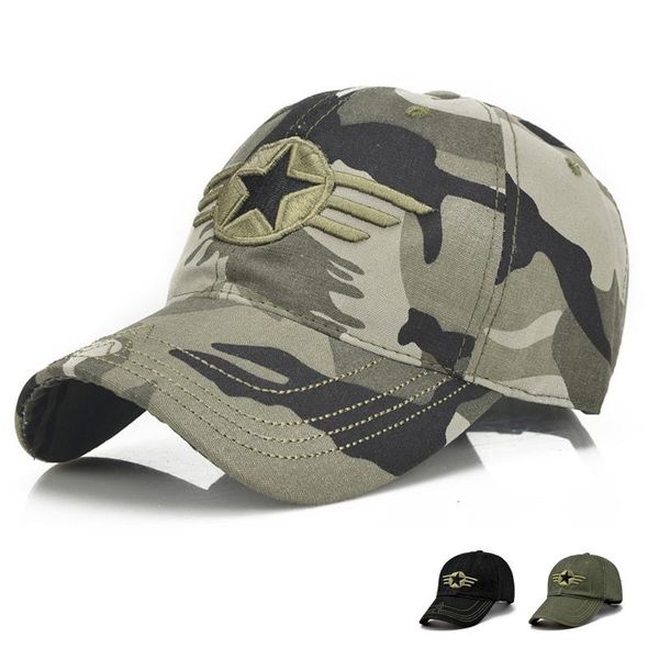 

2017 fashion men cap camouflage five pointed star embroidery snapback baseball cap hip hop caps for men women, Blue;gray