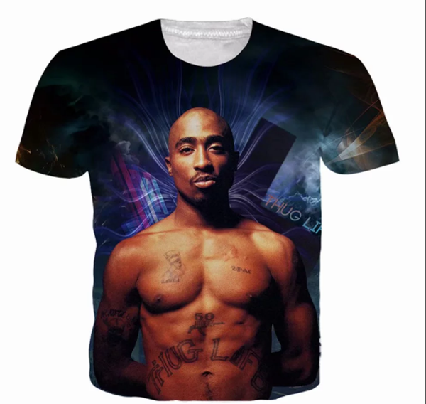 

рэпер тупак 2pac / biggie женщины мужчины новая мода лето унисекс смешно 3d печати crewneck повседневная футболка топы tee q46, White;black