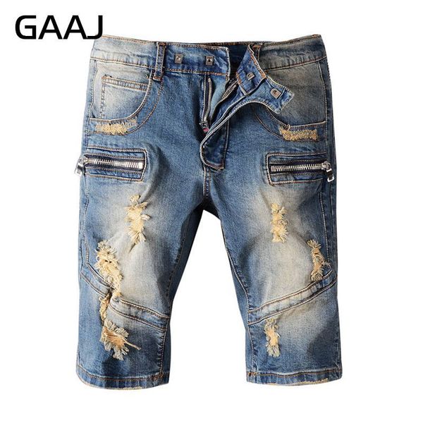

mens denim shorts 2017 new summer regular casual knee length short bermuda masculina hole jeans shorts for men zipper, White;black