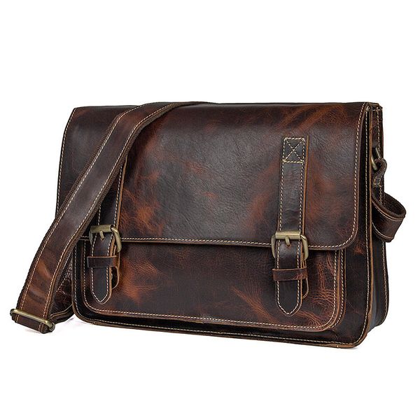 

vintage messenger bags large travel bag genuine leather men's briefcases for male business handbags causal lapbags