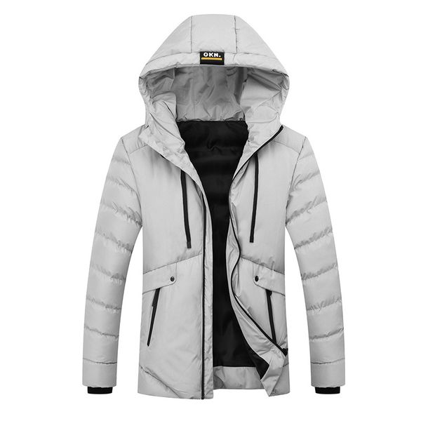 

зимние 2018 новый белый большой с капюшоном утка вниз куртки мужчин теплый высокое качество вниз пальто мужской свободного покроя куртки out, Black