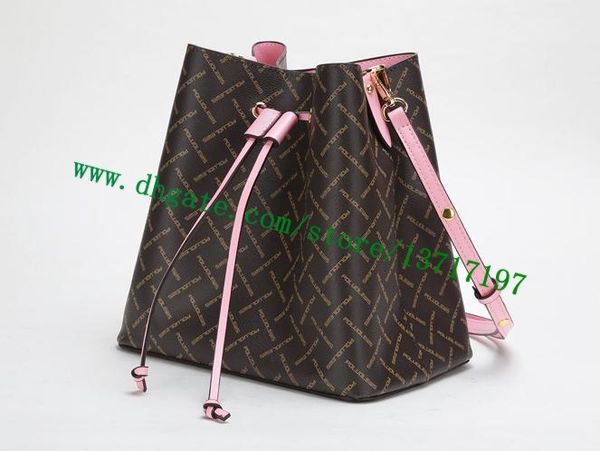 

Верхняя оценка коричневого холста с покрытием натуральной кожи Леди сумочка NEONOE