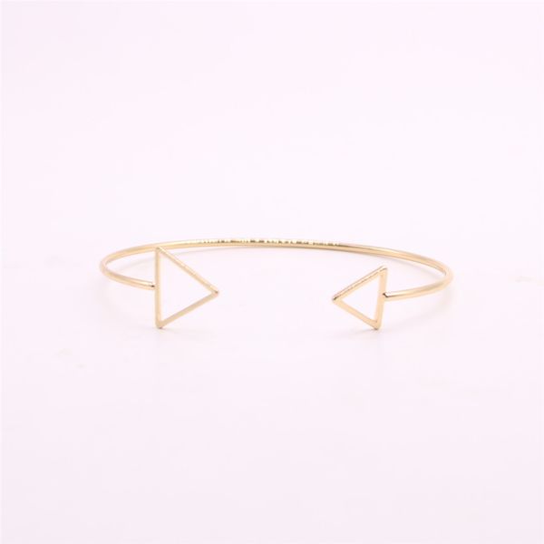 

hollow geometry triangle bangles for girls triangular framing women bangles retail and wholesale mix ing, Black