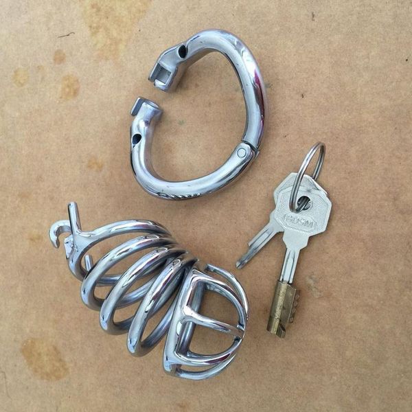 

design stainless steel male hollow chastity device cock cage with cock ring toys for men bondage chastity belt