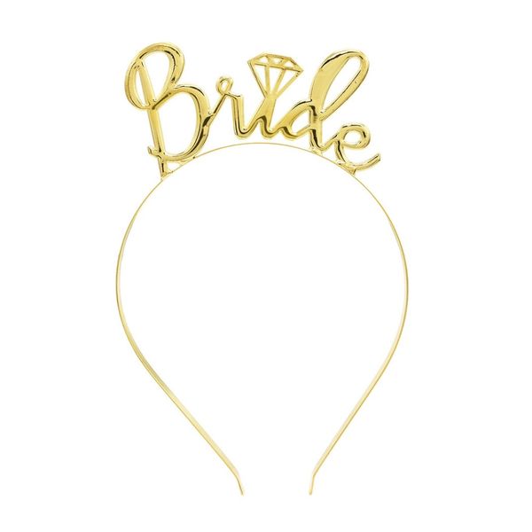 

new design gold silver metal letter bride wedding hair accessorices women bridal hairbands headband jewelry couronne de mariage, Golden;white