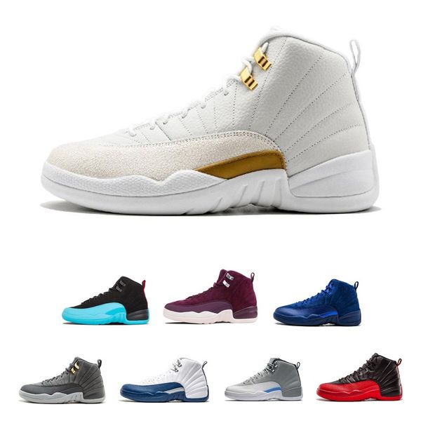 

mens 12 basketball shoes bordeaux dark grey wool white flu game unc gym red taxi gamma french blue suede sneaker us8-13