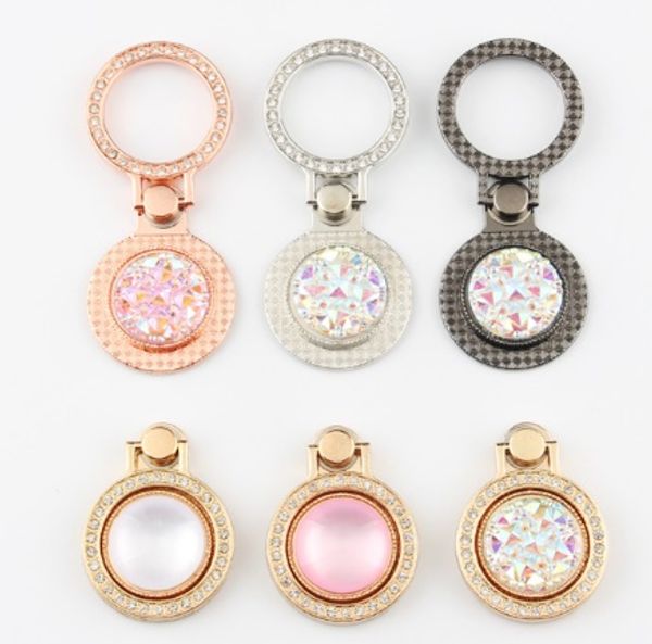 

for iphone 11 diamond finger ring holder crystal rhinestone glitter mirror case with gem holders stand for iphone x 6 7 8 plus samsung s9