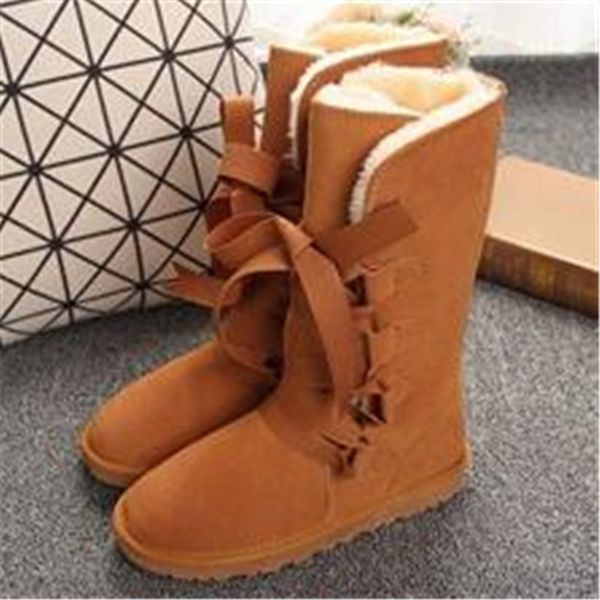 

2018 australie winter shoes women boots bota mujer femme leather knee thigh high snow boots women shoes australia woman plus sz, Black