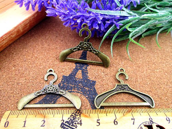 

36pcs 38*28mm antique bronze hanger charm clothes stand charms pendants, Bronze;silver