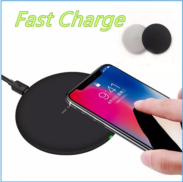 

N5 Fast Quick Qi Charger Wireless Charger Charging 9V 1.67A 5V 2A For Samsung Galaxy S7 Edge S8 Plus Note 5 7 Iphone 8 X With Package MQ20