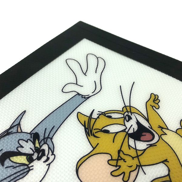 Tom und Jerry Slick-Dab-Matten, Platin-gehärtete Silikon-Backmatte, Wachs-Pads, trockene Kräuter-Dabber-Blätter, Gläser, Pad269C