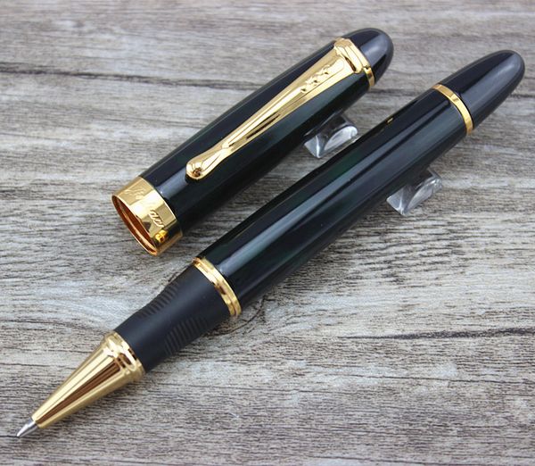 

roller ball pen jinhao 450 black with golden broad nib medium, Blue;orange