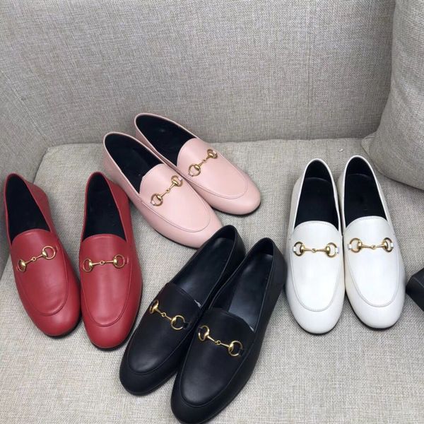 

selling 2018 women genuine leather fashion loafers luxury mules shoes moccasins shoes horsebit casual shoes, Black