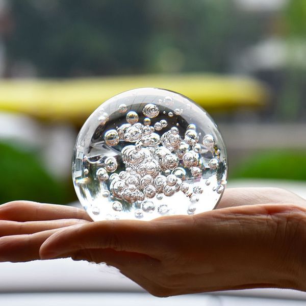 Хрустальные стеклянные шарики фонтан воды пузырь мяч фэн-шуй декоративные стеклянные шары Главная крытый фонтан воды статуэтки