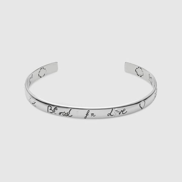 

925 sterling silver genuine retro eye flower couple men and women bracelet opening silver bracelet europe and the united states street star, Black