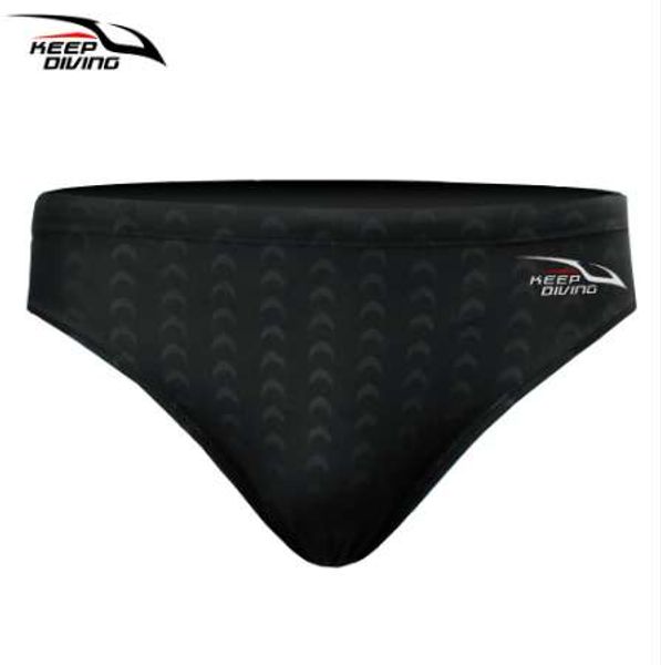 KEEP DIVING Boxer professionali da competizione per il nuoto in pelle di squalo Slip da uomo Sport Trunks Pantaloncini in pelle di squalo Costumi da bagno Costume da bagno ad asciugatura rapida