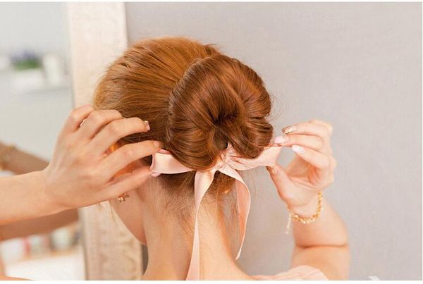 

10 шт./лот женская мода девушки бантом hairbands handband фланель булочка волос инструмент лента лук волос группа новое прибытие горячей про, Black;brown