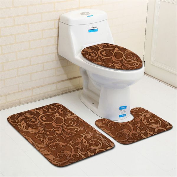 Bath Mat Bathroom Rug Set European And American Style Flannel Non