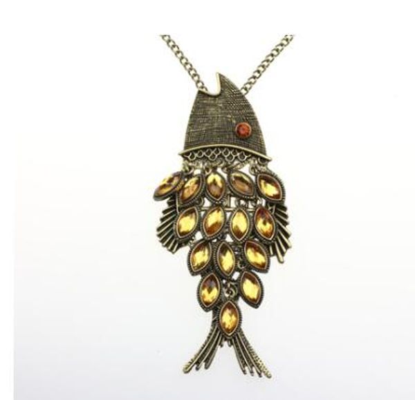 

fashion jewelry big goldfish pendant necklace, Silver