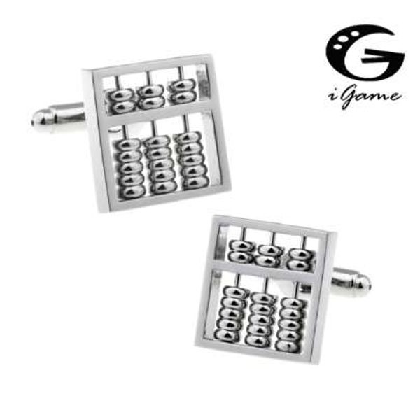 

igame abacus cuff links silver color brass material functional tool design ing