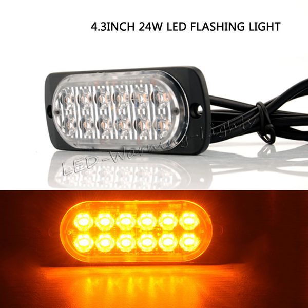 

12 led strobe light car motor emergency flashing warning amber beacon lamp for 4x4 offroad pickup truck trailer vehicles equipments auto
