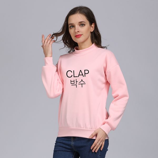 

kpop seventeen 17 clap hoodies harajuku women moletom hip hop bts sweatshirt long sleeve autumn winter female fan casual clothes, Black