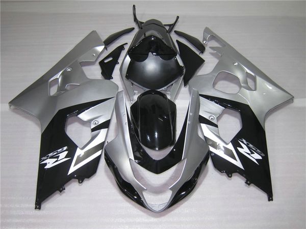 

faring kit for suzuki gsxr600 gsxr750 04 05 k4 aftermarket gsx-r600/750 2004 2005 black sliver fairings set vg78