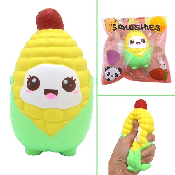 

jumbo squishy cartoon corn toys squeeze slow rising cake phone strap home decoration kids toy gift relieve stress t437