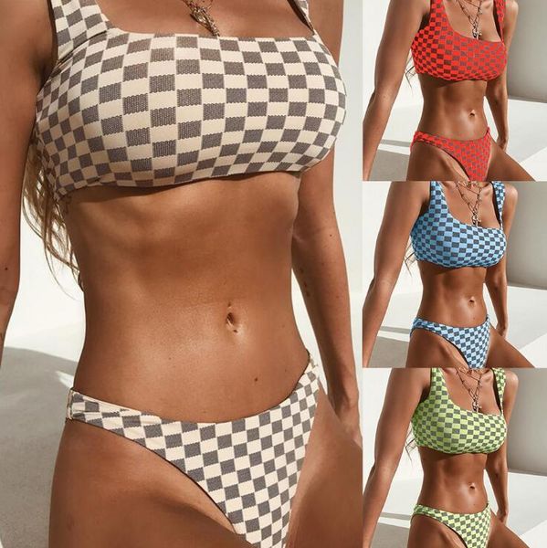 

new arrival fashion women bikinis swimming wear fashion summer style plaid beach designer casual sale, White;black