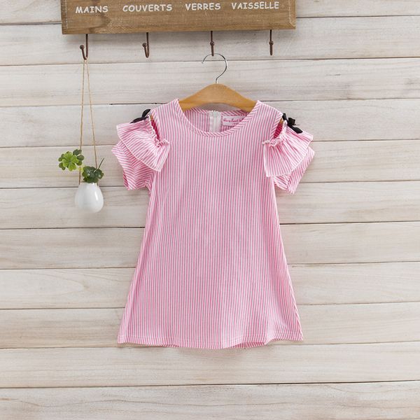 

детская одежда лето сладкий бар хлопка платья девочек 2 3 4 5 6 7 лет ребенок девочка одежда, Red;yellow