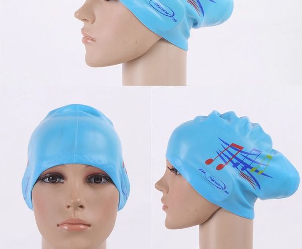 Women Swimming Caps Silicone Long Hair Girls Waterproof Swimming