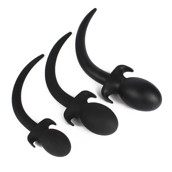 Dog Slave Tails Giocattoli anali Butt Plug Plug anale in silicone, Giocattoli adulti per uomini G Spot Massager Giocattoli erotici per sesso anale per donne A3 D18111502