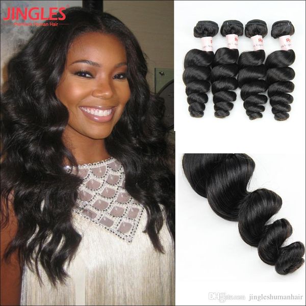 3 Brazilian Loose Wave Remy Human Hair Weave Bundles Jingleshair
