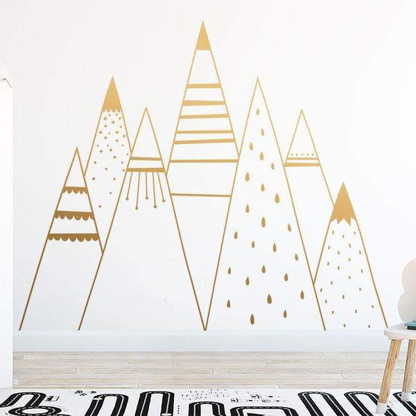 

mountain range wall decal baby room art mural bedroom decor nordic style