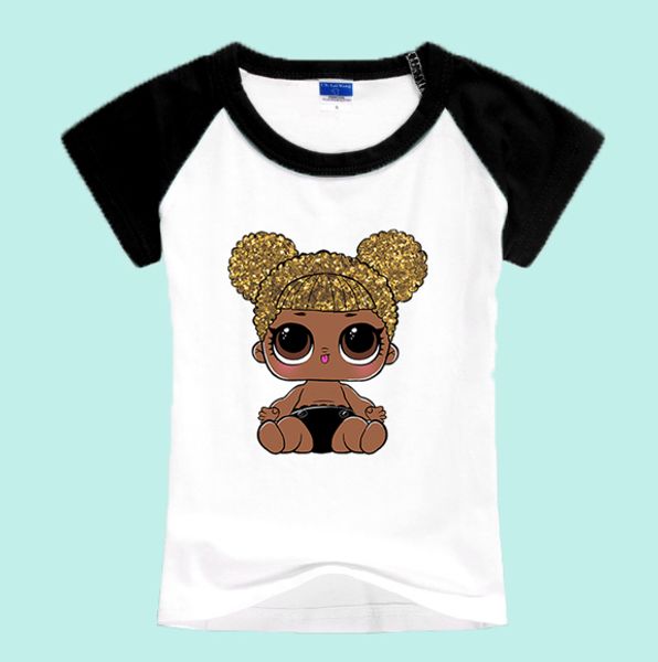 

Бесплатная доставка 67723 дети мультфильм LoL куклы футболки дети лето Детская одежд