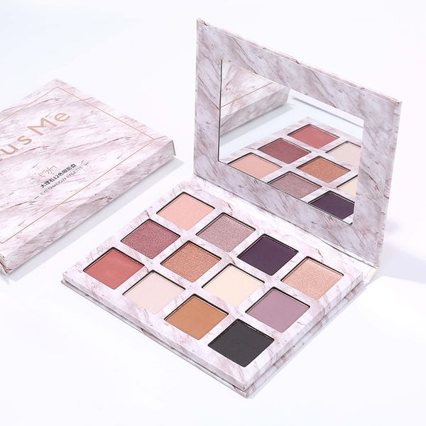 

marble eye shadow matte pearl 12 colors eye shadow palette earth color recommend makeup pan no flying